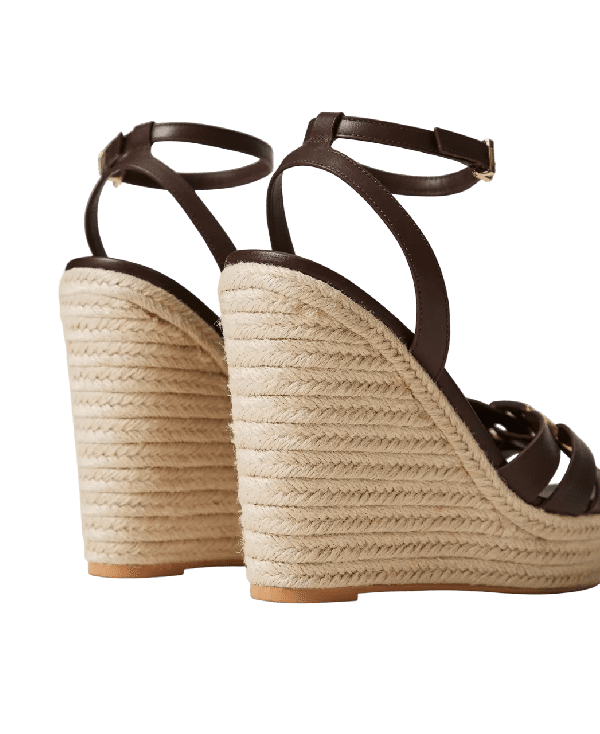 Sandali wedge in corda e pelle – Twinset - immagine 4