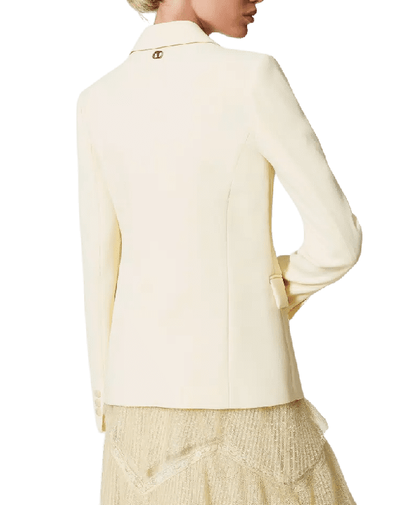 Giacca blazer in crêpe fluido – Twinset - immagine 4