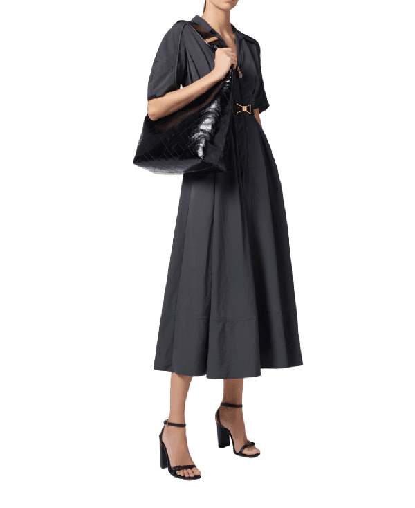 Abito con cintura color grafite – Elisabetta Franchi - immagine 3