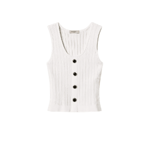 Top in maglia con bottoni décor – Twinset