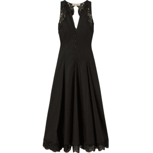 Abito lungo in popeline con pizzo – Twinset