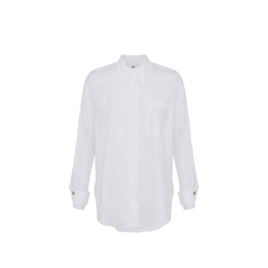 Camicia bianca in popeline con taschino – Elisabetta Franchi