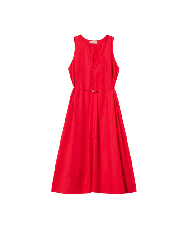 Abito lungo smanicato in popeline – Twinset