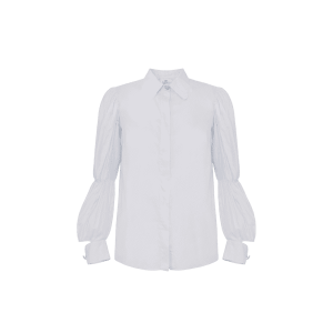 Camicia in mussola con maniche a balza – Elisabetta Franchi