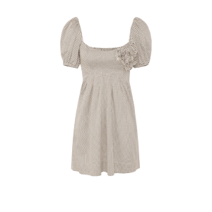 Abito in cotone con stampa pois e rose ricamate – Elisabetta Franchi