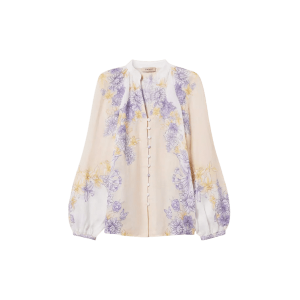 Camicia in ramiè a fiori – Twinset