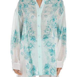 Camicia flower verde acqua – Twinset