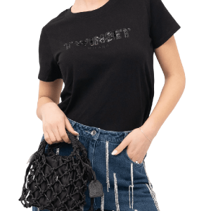 T-shirt con logo lettering ricamato – Twinset