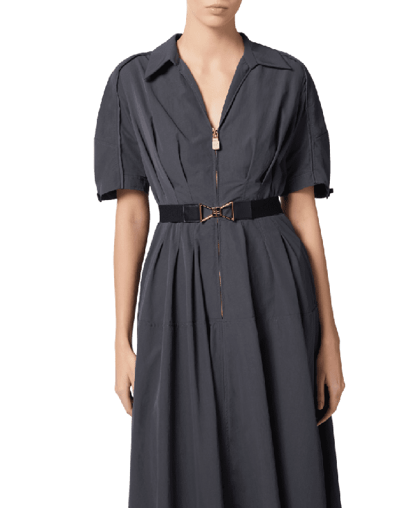 Abito con cintura color grafite – Elisabetta Franchi - immagine 4