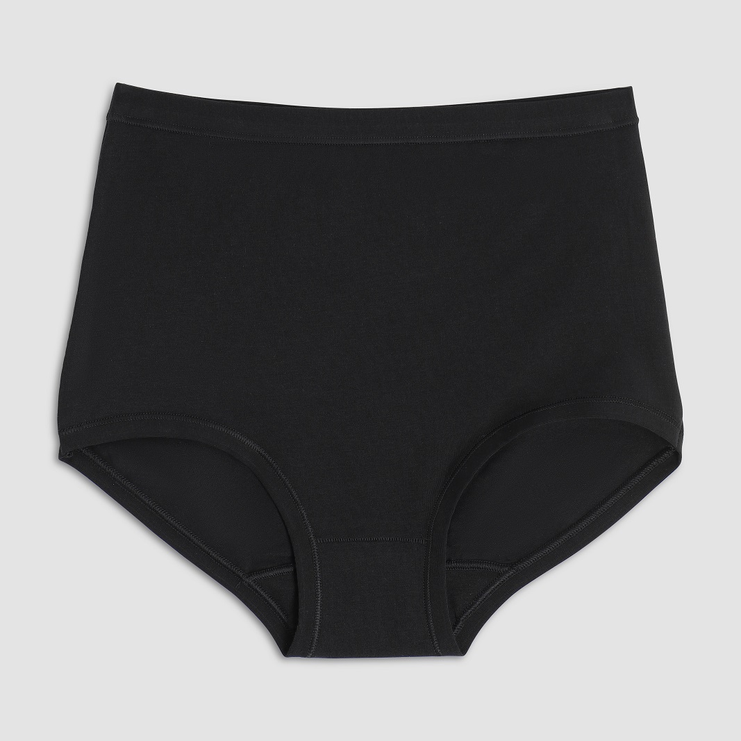 COTONELLA – Slip Vita Alta In Cotone Bielastico 2 Pack – Nero – Bianco - immagine 2