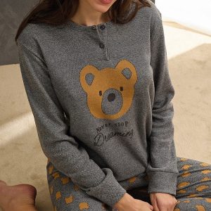 GRANCHIO – Pigiama Donna Punto Milano Con Orsetto