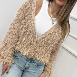 HaveOne Cardigan Frange Beige