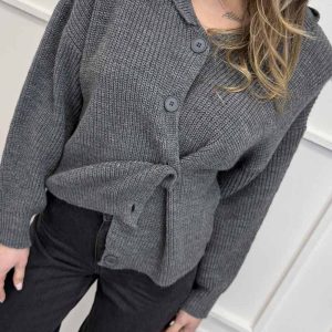 HaveOne Cardigan Punto Pannocchia Grigio