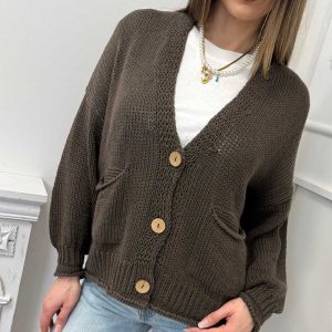 HaveOne Cardigan Tasche Moro