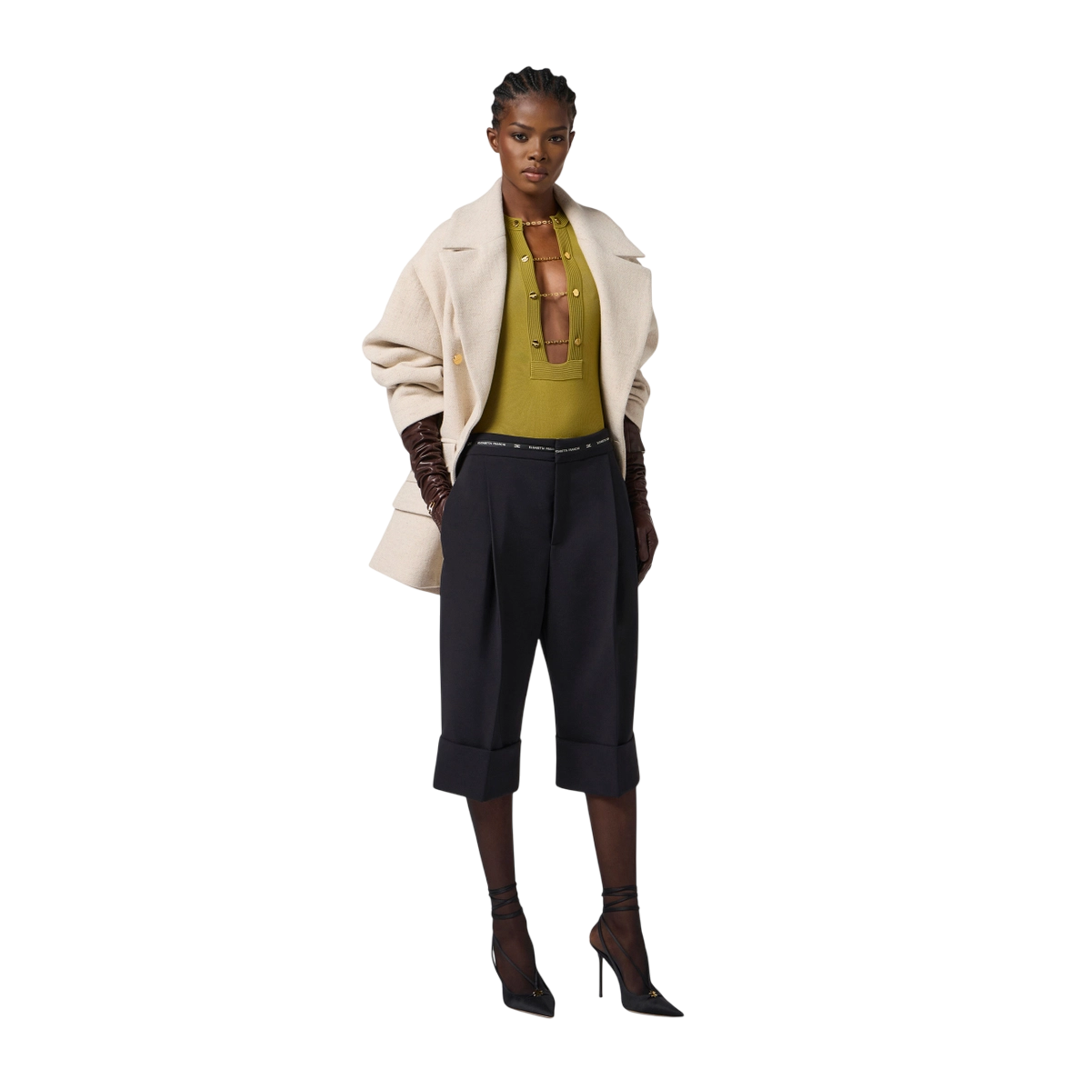 Caban in panno di lana -ELISABETTA FRANCHI - immagine 3