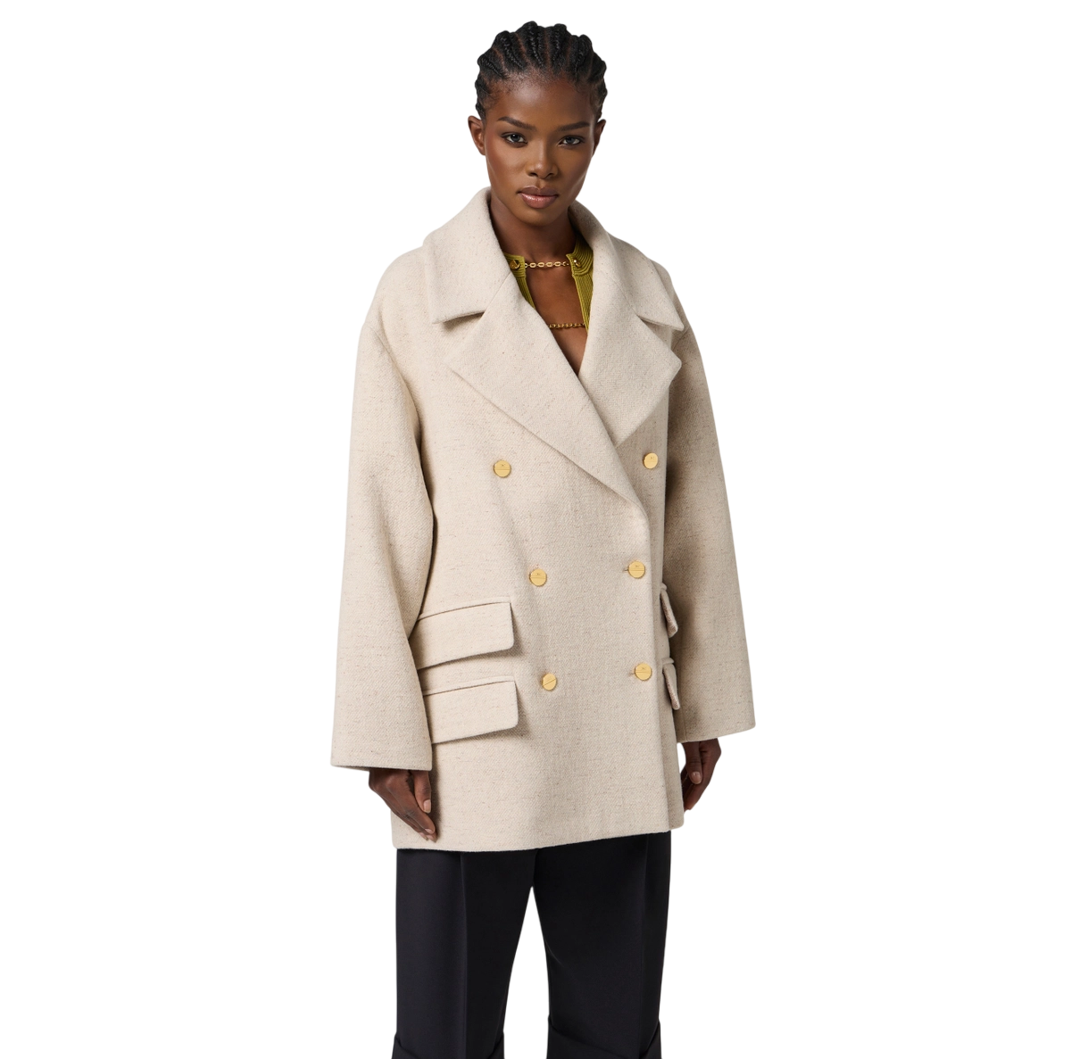 Caban in panno di lana -ELISABETTA FRANCHI - immagine 4