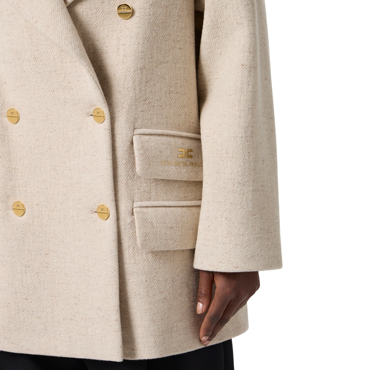 Caban in panno di lana -ELISABETTA FRANCHI - immagine 5