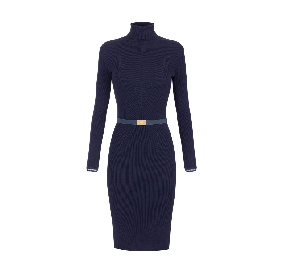 Abito in maglia a costine con cintura twilight – elisabetta franchi