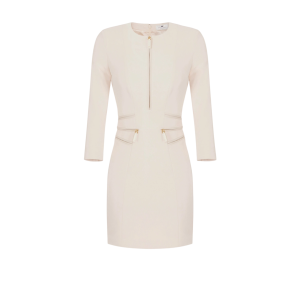 Abito in doppio crêpe con zip – elisabetta franchi