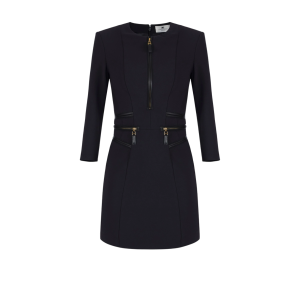 Abito in doppio crêpe con zip – elisabetta franchi