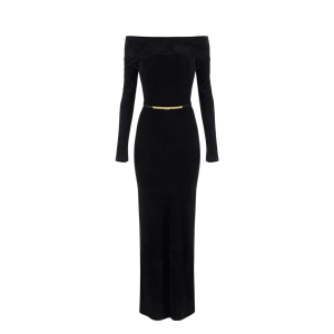 Abito Red Carpet in ciniglia con cintura