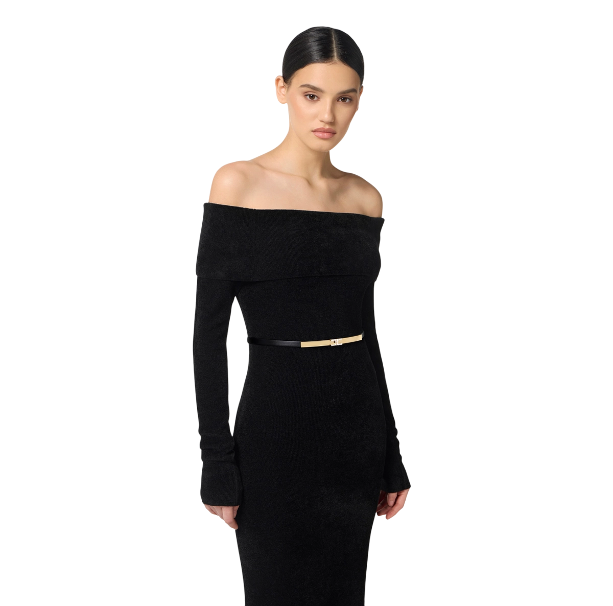 Abito Red Carpet in ciniglia con cintura - immagine 3