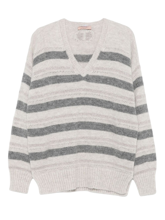 Maxi maglia in misto alpaca