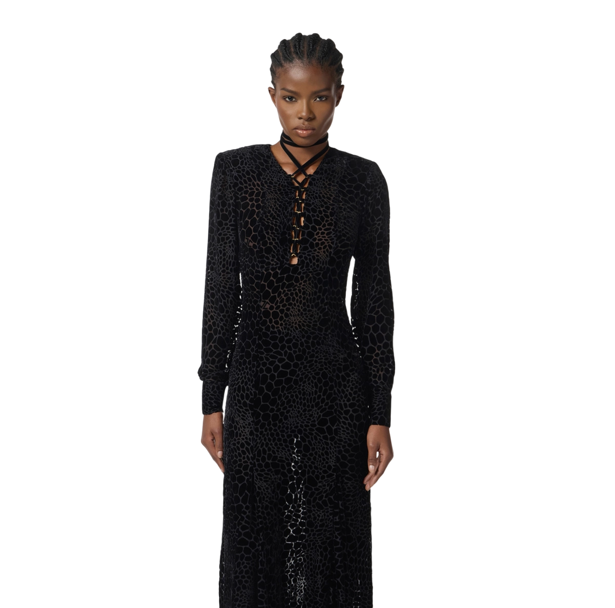 Abito Red Carpet in velluto dévoré – elisabetta franchi - immagine 4