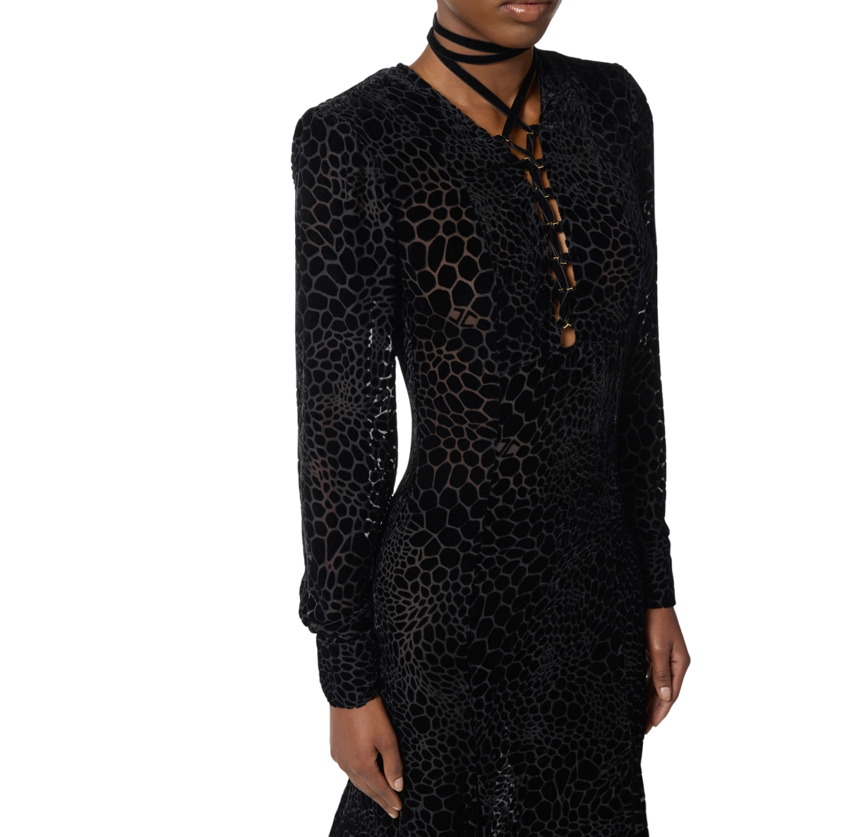 Abito Red Carpet in velluto dévoré – elisabetta franchi - immagine 5