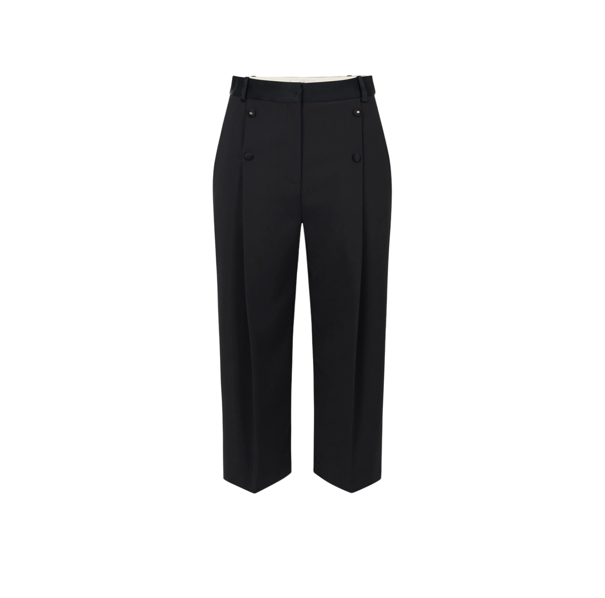 Bermuda in crêpe leggero con dettagli smoking – elisabetta franchi - immagine 2