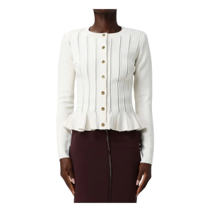 Giacca in maglia con dettagli à jour – elisabetta franchi