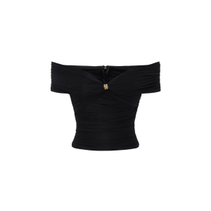 Top in organza stretch con dettaglio gioiello – ELISABETTA FRANCHI