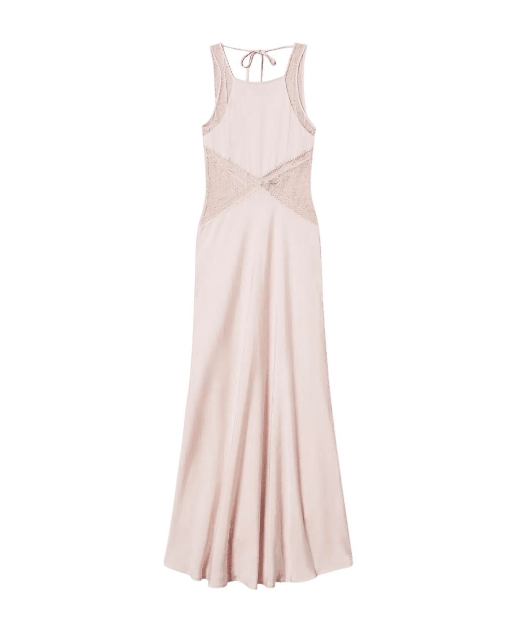 Abito lungo halter in raso con pizzo – TWINSET - immagine 2