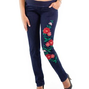 Jeans Premaman slim - Ricamato