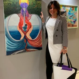 Dipinto IL VIAGGIO VERSO L'AGAPE, 70x100cm