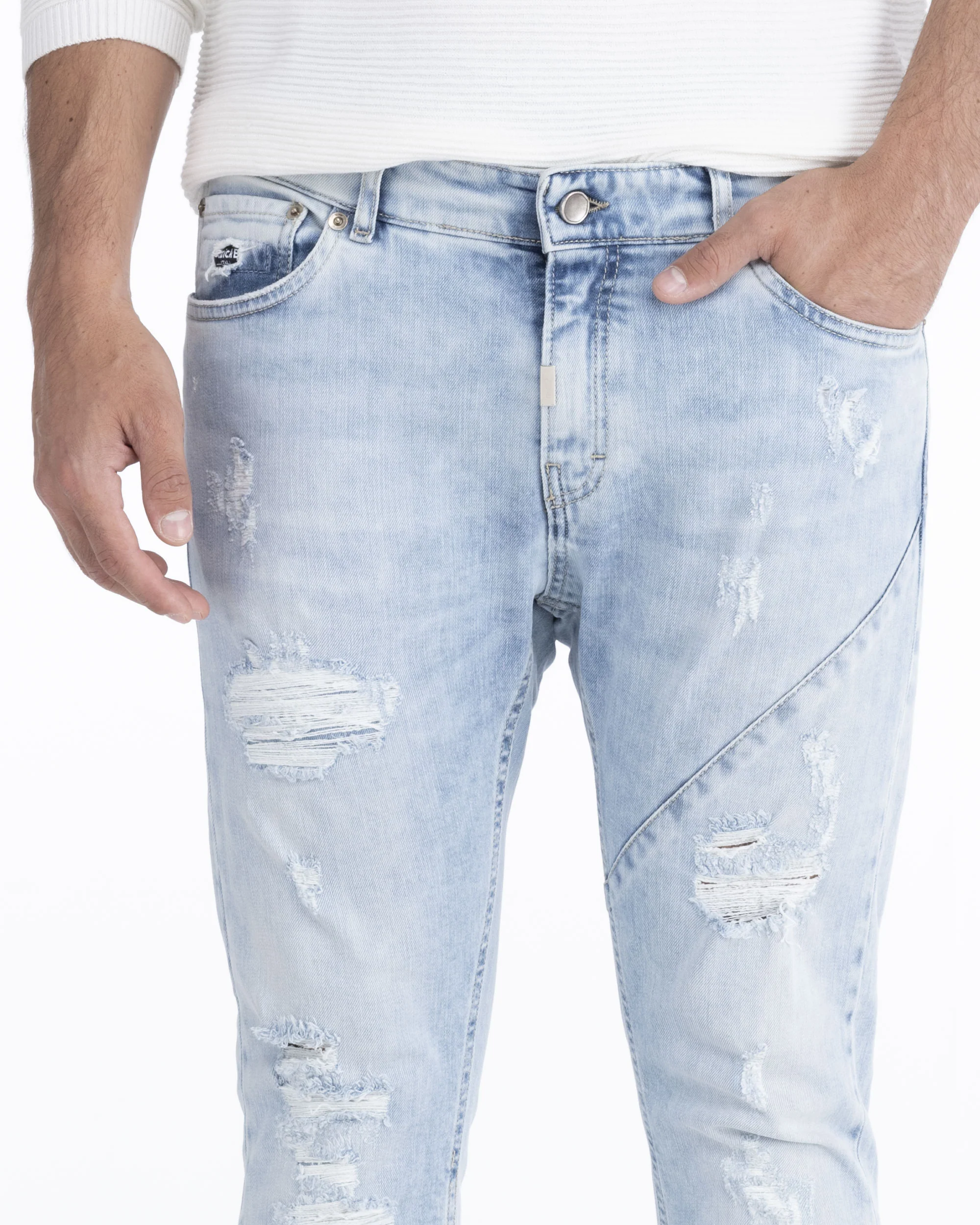 Jeans Uomo Fashion - Used look - immagine 4