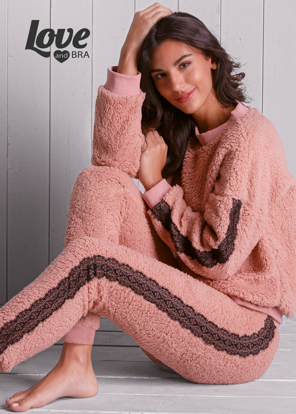 LOVEANDBRA – Tuta Homewear “Teddy” – Blush - immagine 2