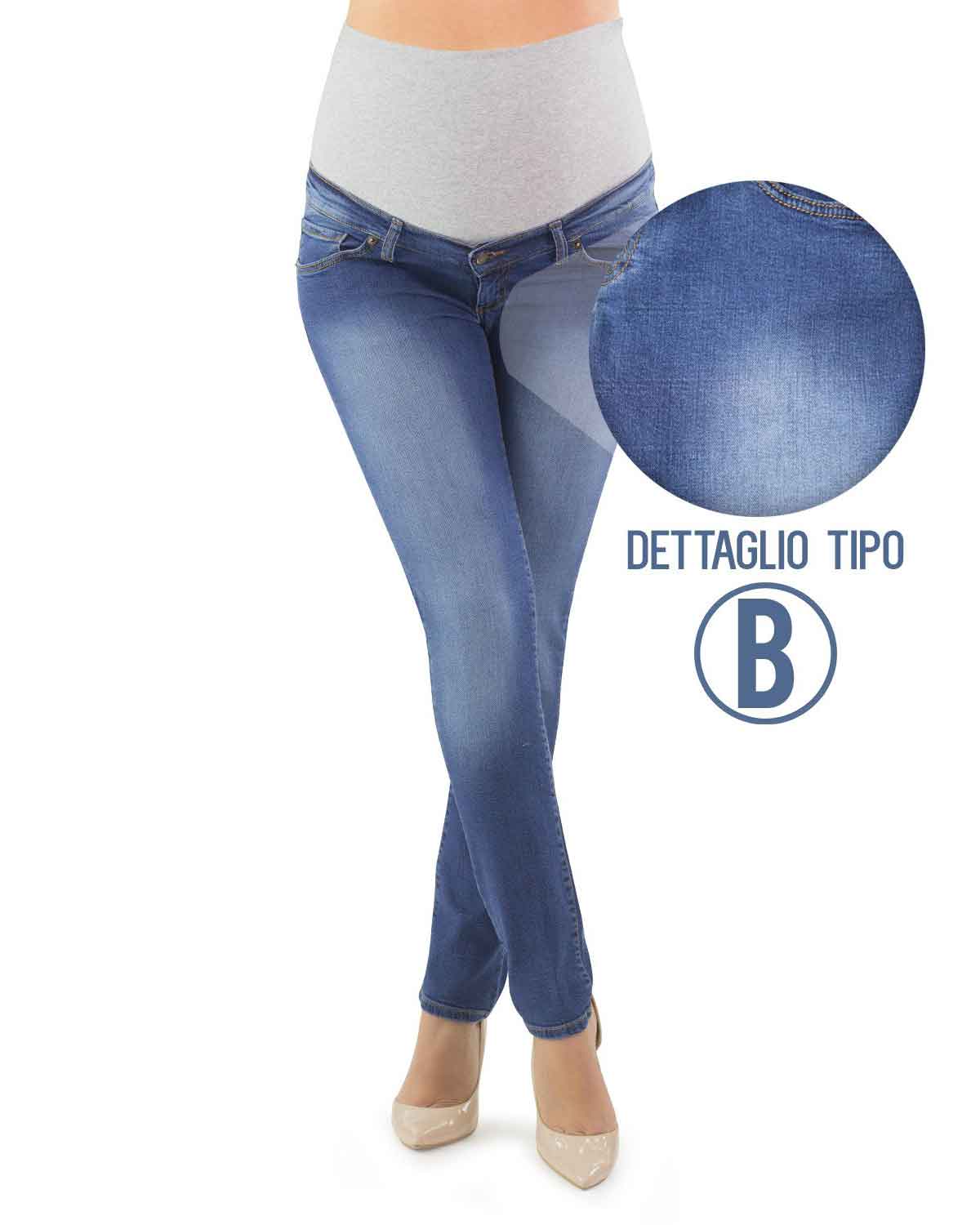 Jeans Premaman Con Piccoli Difetti - Sto. Chiaro - immagine 4