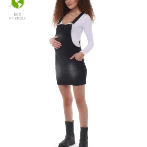 Salopette premaman tessuto organico certificato Gots - Como