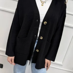 Only Cardigan Rib Nero