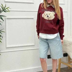 Only Felpa Teddy Burgundy