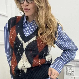 Only Gilet Rombi Blue