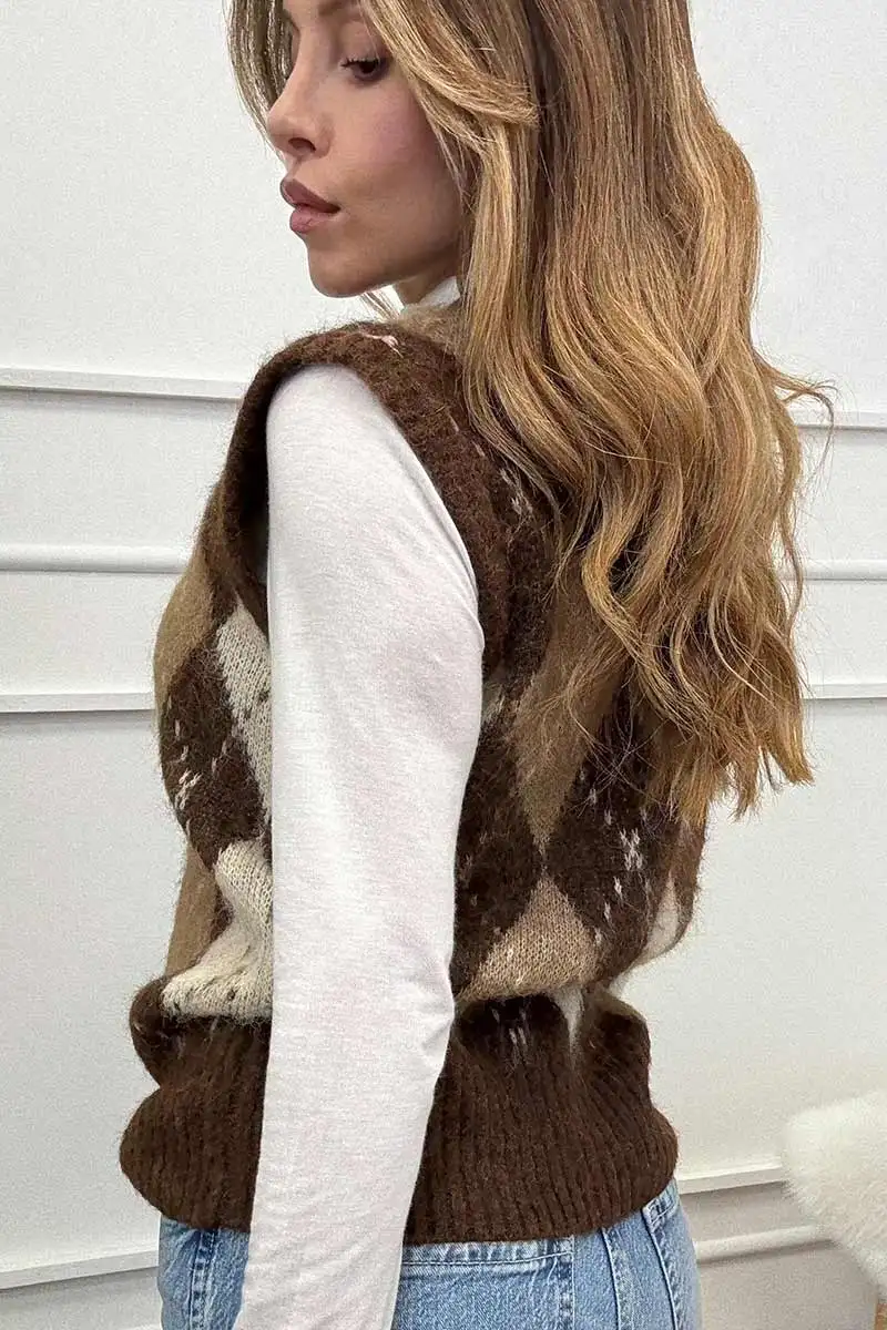 Only Gilet Rombi Camel - immagine 5