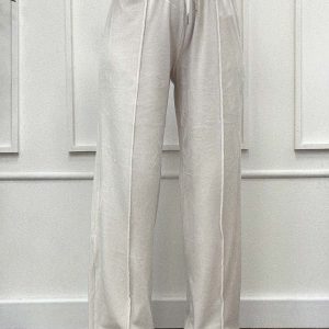 Only Pantalone Tuta Ciniglia Burro