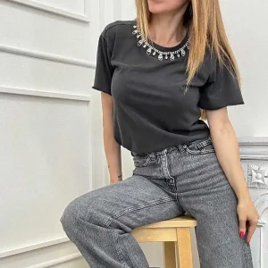 Only T-shirt Bling Bling Antracite