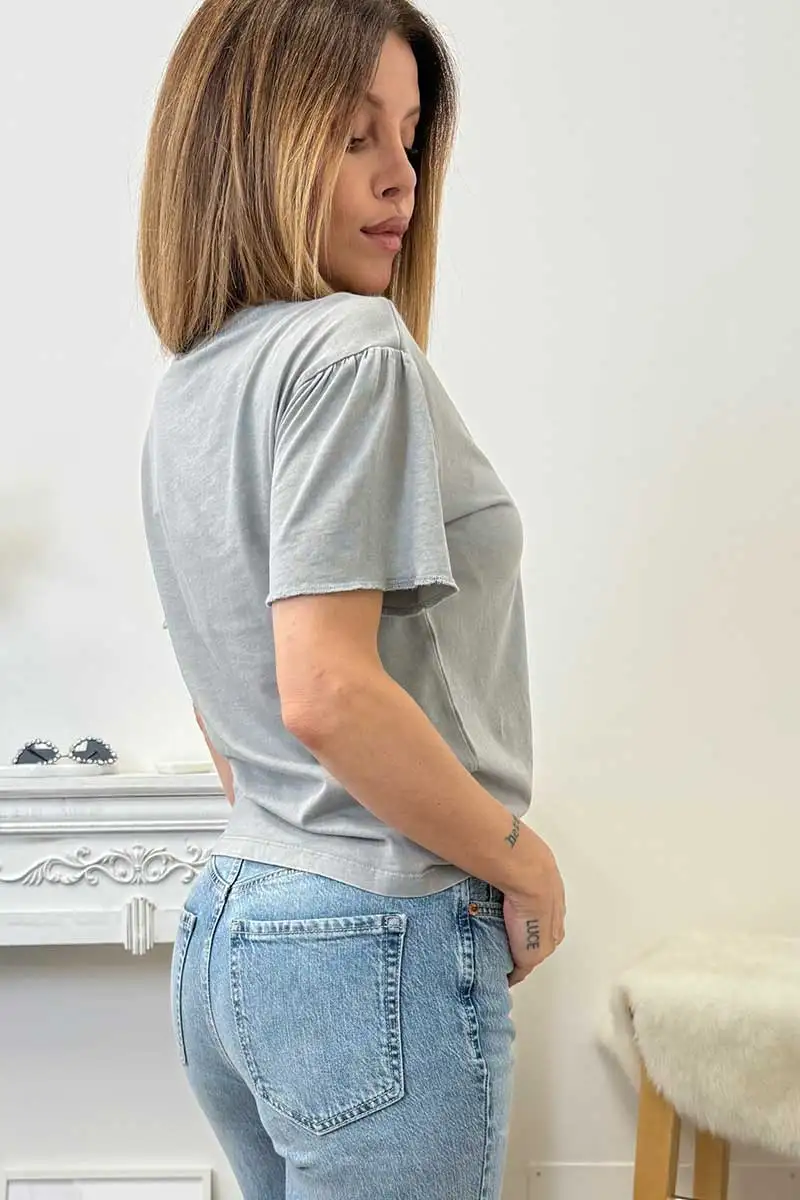 Only T-shirt Bling Bling Grigio - immagine 5