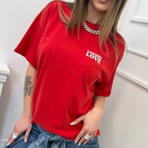 Only Tee Oversize Rosso
