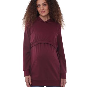 Felpa Basic allattamento (OXFORD B. -Bordeaux)