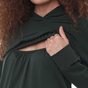 Felpa Basic allattamento con stampa (OXFORD B. -Verde)