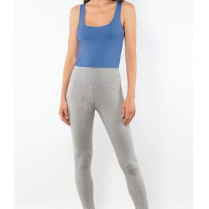 GLADYS – Leggings Pancia Piatta In Cotone – Grigio – Nero – Blu